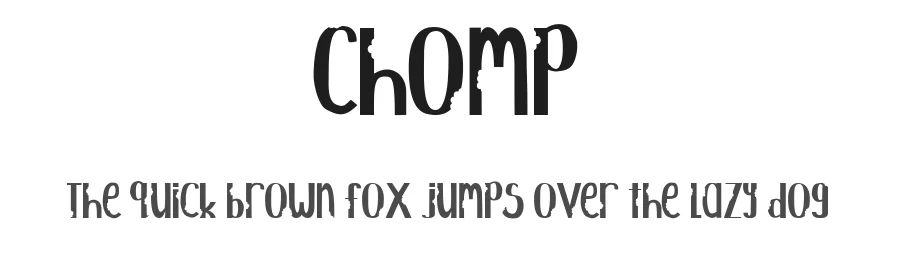 Chomp by Melissa Campbell — Decorative Font