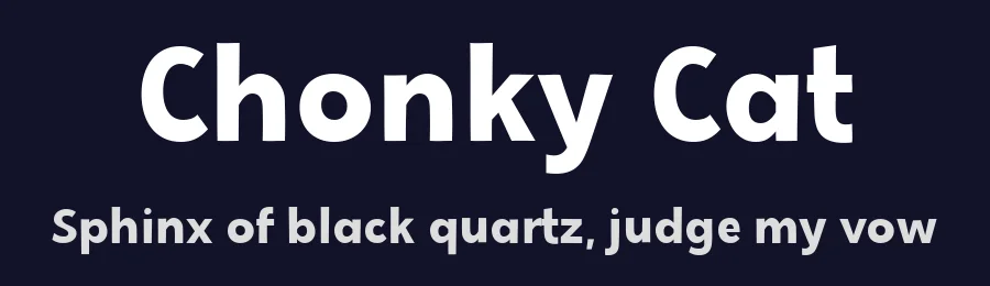 Chonky Cat by Misti's Fonts — Sans Serif Font — thumbnail 2