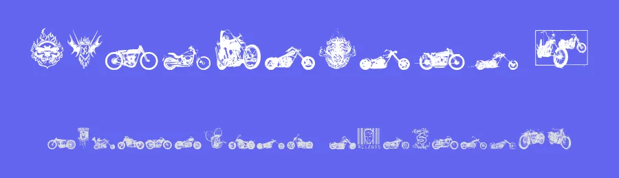 Choppers for Life — Dingbats Font — thumbnail 3