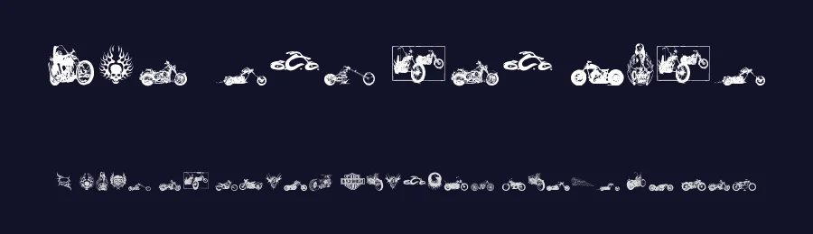 Choppers for Life — Dingbats Font — thumbnail 2