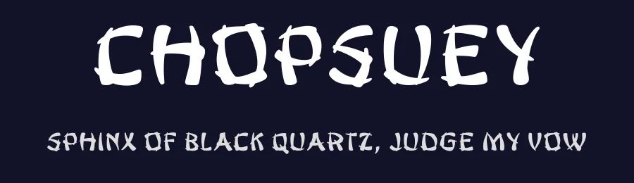 ChopsUey by K. Mellbach — Decorative Font — thumbnail 2