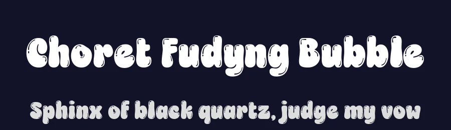 Choret Fudyng Bubble by Alit Design — Decorative Font — thumbnail 2