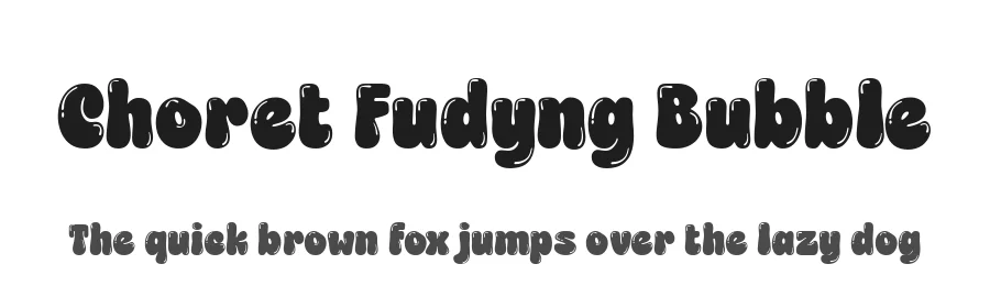 Choret Fudyng Bubble by Alit Design — Decorative Font