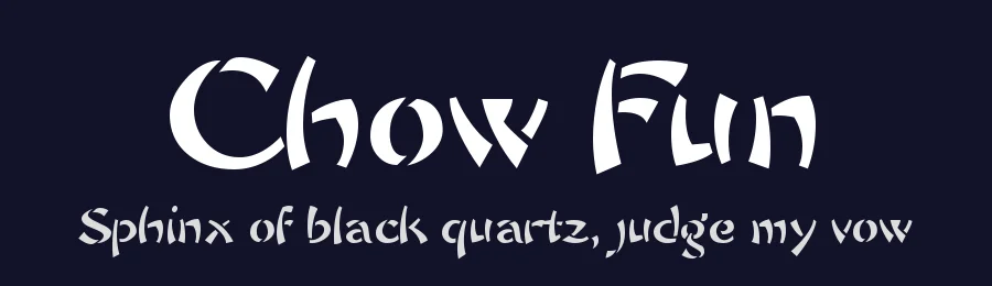 Chow Fun by Harold's Fonts — Decorative Font — thumbnail 2