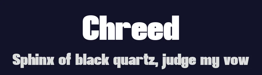 Chreed by Glyphminds Studios — Sans Serif Font — thumbnail 2
