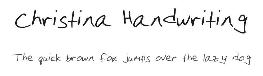 Christina Handwriting