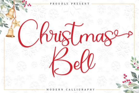 Christmas Bell Font by Sakha Design — Script Handwritten Font