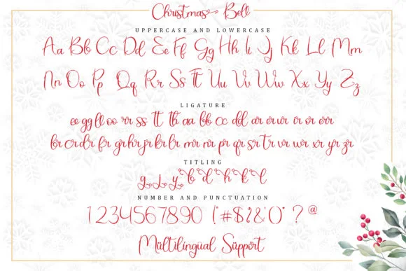 Christmas Bell Font by Sakha Design — Script Handwritten Font — thumbnail 7
