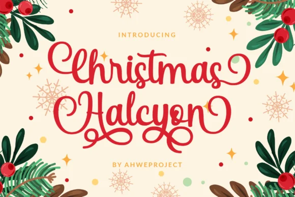 Christmas Halcyon Font by ahweproject — Script Handwritten Font