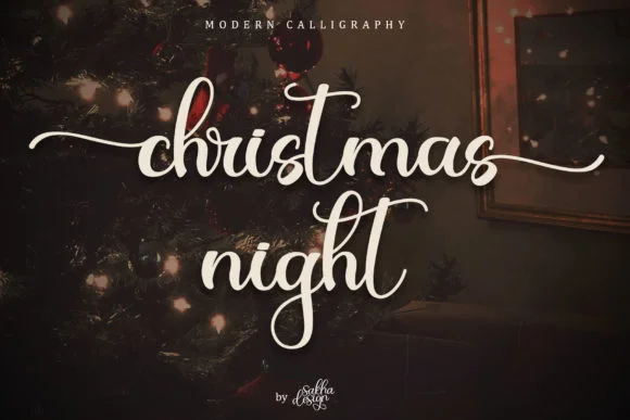 Christmas Night Font by Sakha Design — Script Handwritten Font