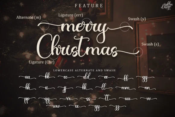 Christmas Night Font by Sakha Design — Script Handwritten Font — thumbnail 8
