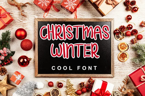 Christmas Winter Font by ABBAsalam โ Script Handwritten Font