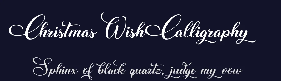 Christmas Wish Calligraphy by Roland Huse Design — Script Handwritten Font — thumbnail 2