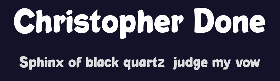 Christopher Done by cove703 — Decorative Font — thumbnail 2