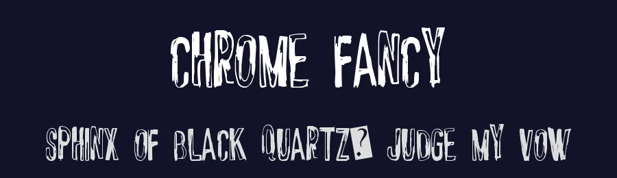 Chrome Fancy by Xerographer Fonts — Decorative Font — thumbnail 2