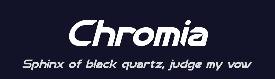 Chromia by Pixel Sagas — Display Font — thumbnail 2