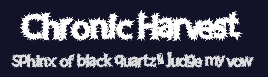 Chronic Harvest by Xerographer Fonts — Decorative Font — thumbnail 2