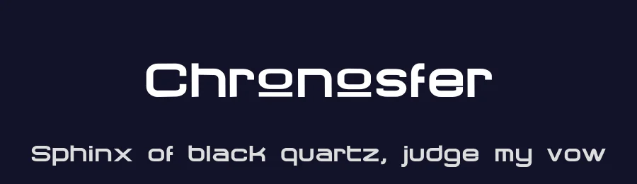 Chronosfer by Fontada — Display Font — thumbnail 2