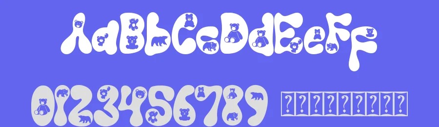 Chubby Bear by Yoga Letter — Decorative Font — thumbnail 3
