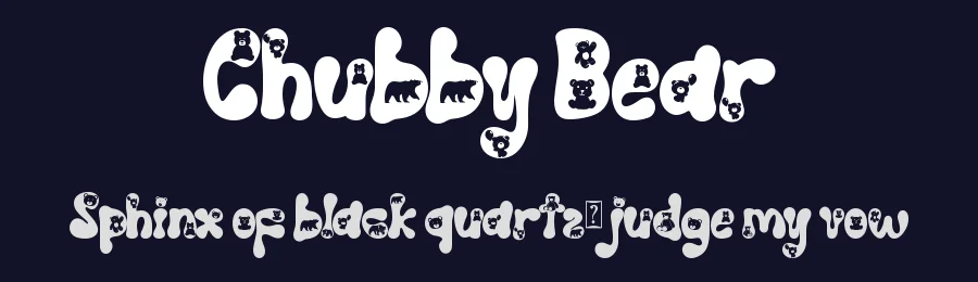 Chubby Bear by Yoga Letter — Decorative Font — thumbnail 2