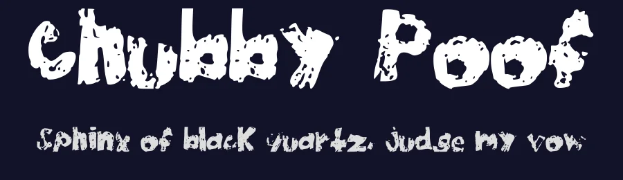 Chubby Poof by Bo-stuff — Decorative Font — thumbnail 2