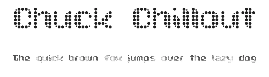 Chuck Chillout by Pizzadude — Display Font