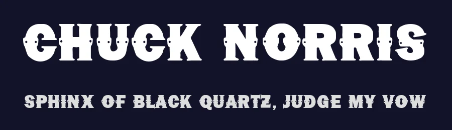 Chuck Norris by Woodcutter — Decorative Font — thumbnail 2