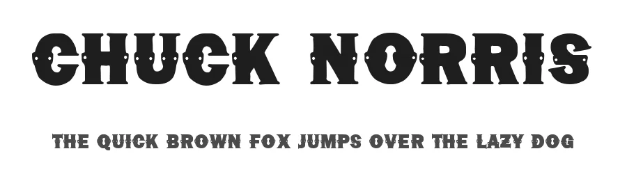 Chuck Norris by Woodcutter — Decorative Font