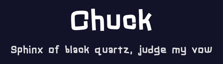 Chuck by Geronimo Font Studios — Decorative Font — thumbnail 2