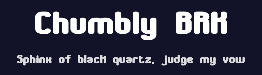 Chumbly BRK by Ænigma — Display Font — thumbnail 2