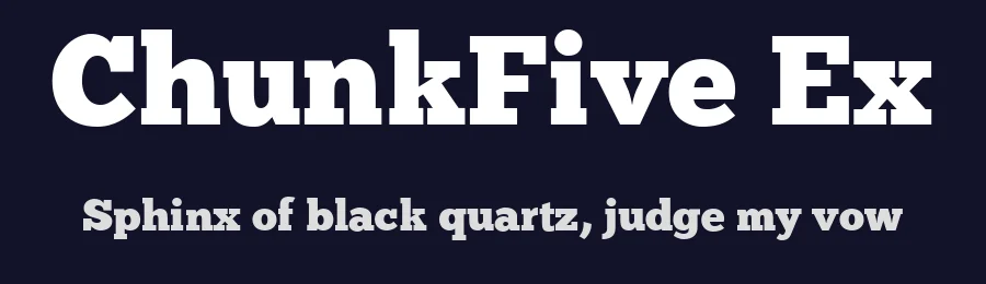 ChunkFive Ex by Peter Wiegel — Serif Font — thumbnail 2