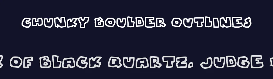 Chunky Boulder Outlines by Hawtpixel — Decorative Font — thumbnail 2