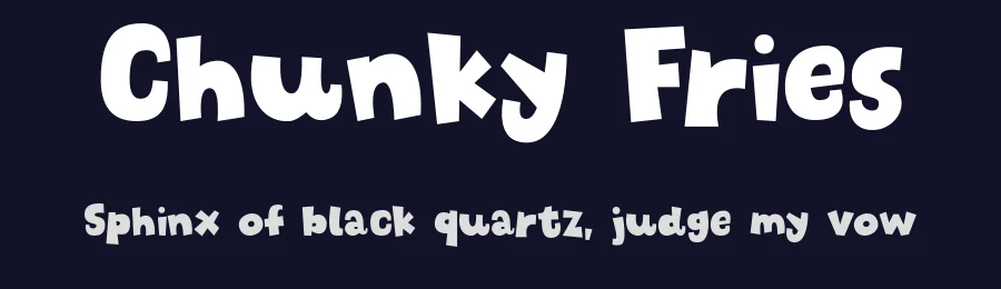 Chunky Fries by Pizzadude — Decorative Font — thumbnail 2