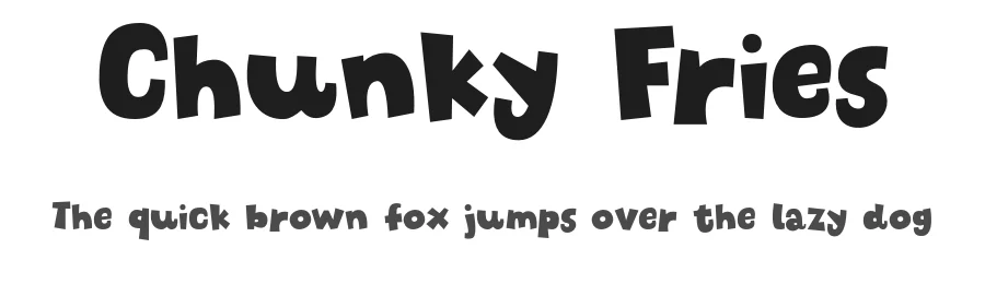 Chunky Fries by Pizzadude — Decorative Font