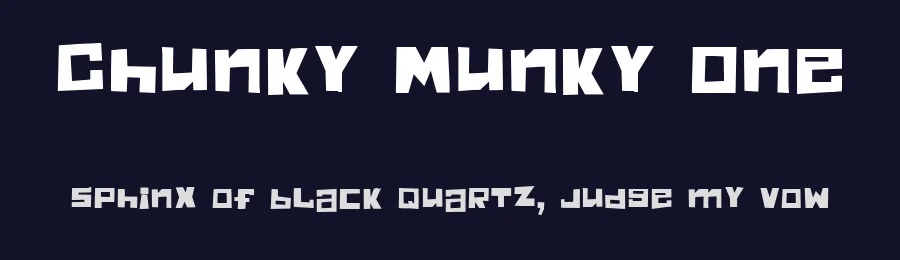Chunky Munky One by Thomas Canale — Decorative Font — thumbnail 2