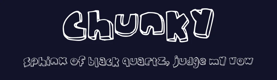 Chunky by Tim Sutcliffe — Decorative Font — thumbnail 2