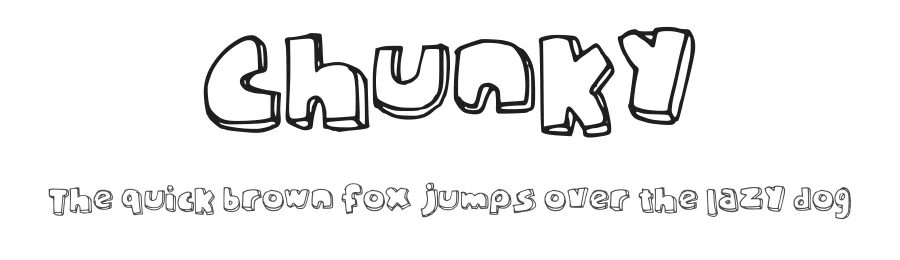 Chunky by Tim Sutcliffe — Decorative Font