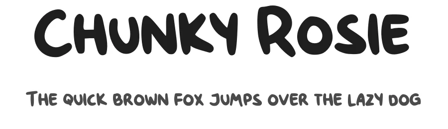 Chunky Rosie by Typetasty — Decorative Font