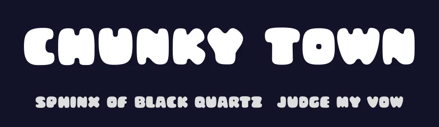 Chunky Town by Russ McMullin — Decorative Font — thumbnail 2