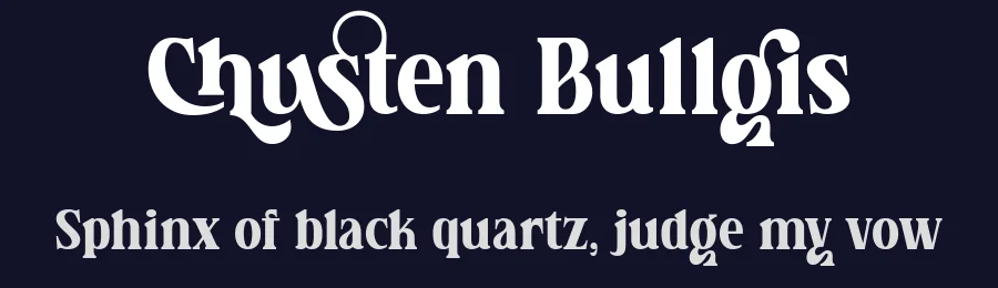 Chusten Bullgis by HansCo — Serif Font — thumbnail 2