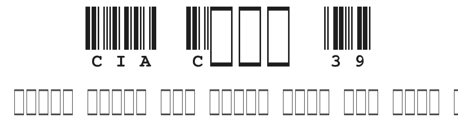 CIA Code 39 — Dingbats Font