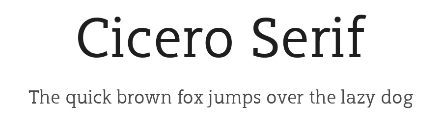 Cicero Serif