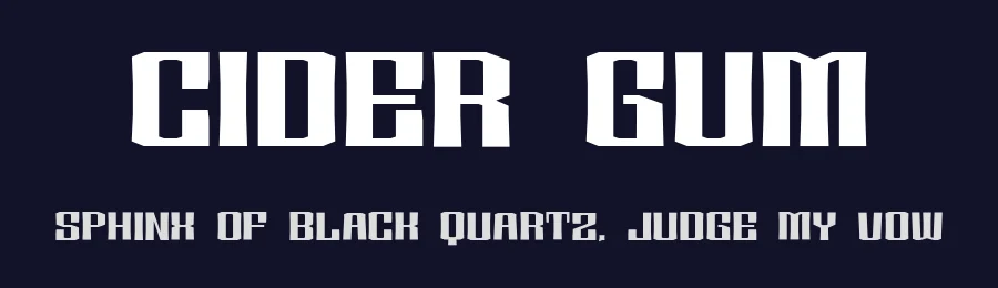 Cider Gum by Goma Shin — Decorative Font — thumbnail 2