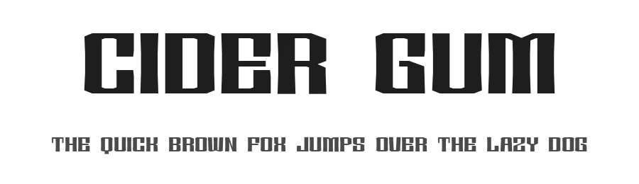 Cider Gum by Goma Shin — Decorative Font