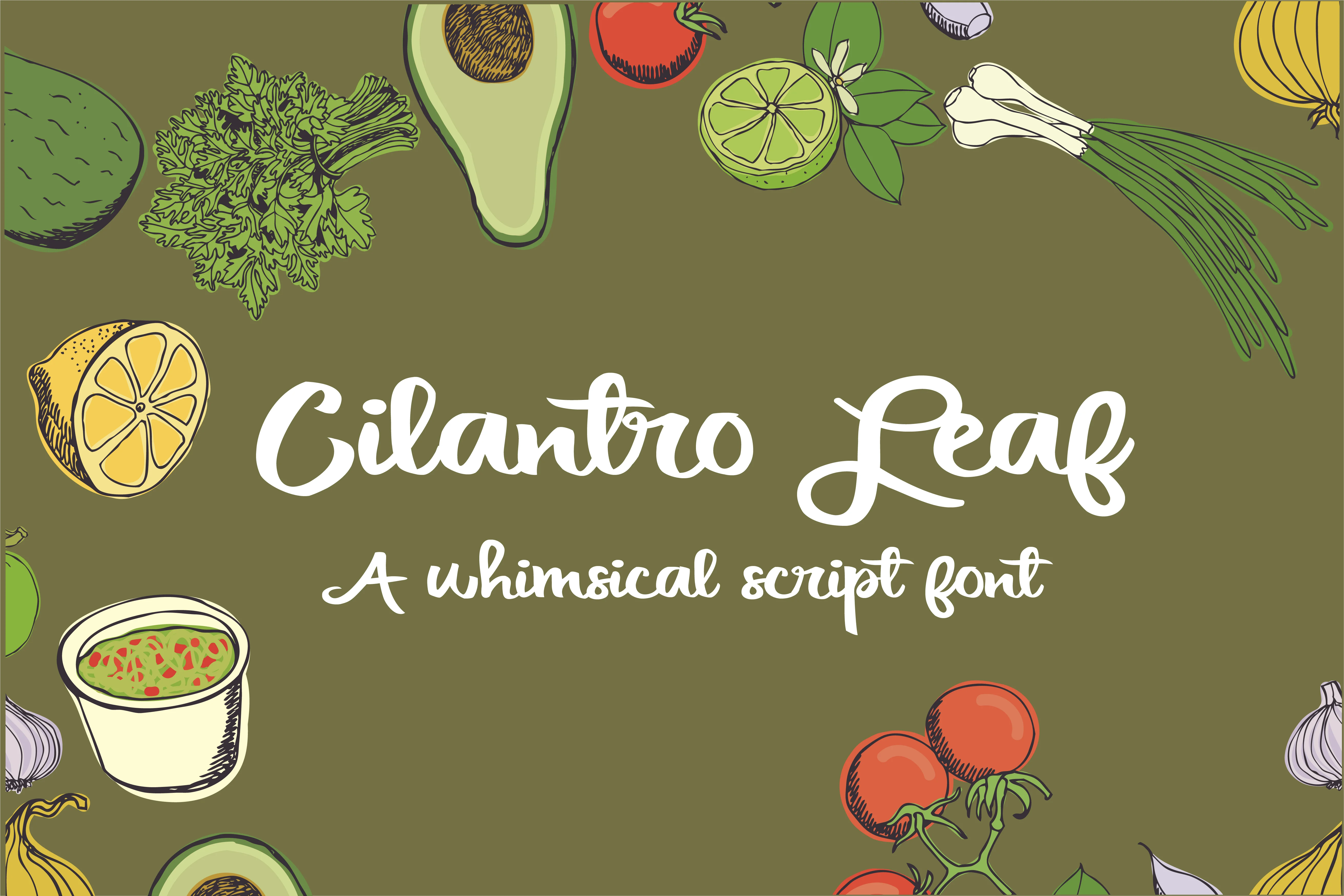 Cilantro Leaf Font by Illustration Ink — Script Handwritten Font