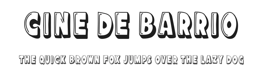 Cine de Barrio by Woodcutter β Decorative Font