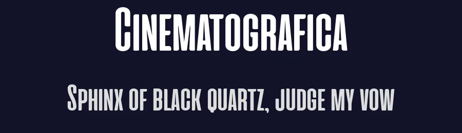 Cinematografica by Zetafonts — Sans Serif Font — thumbnail 2