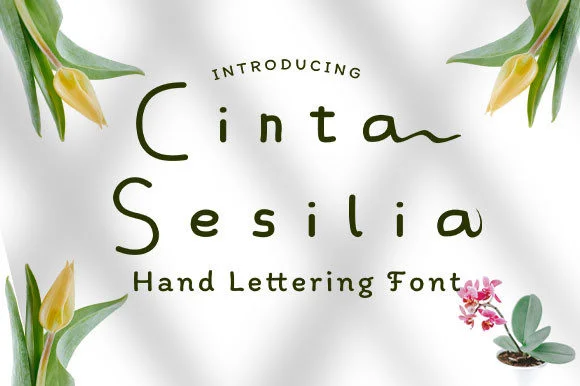 Cinta Sesilia Font by Skemasite — Script Handwritten Font