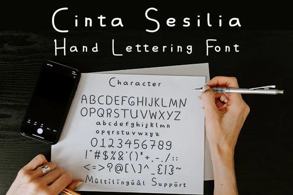 Cinta Sesilia Font by Skemasite — Script Handwritten Font — thumbnail 4