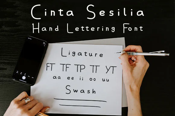 Cinta Sesilia Font by Skemasite — Script Handwritten Font — thumbnail 6